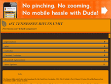 Tablet Screenshot of 1sttnrifles.net